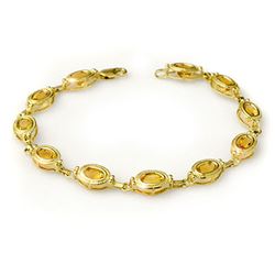 5.05 CTW Citrine Bracelet 10K Yellow Gold - REF-34X8T - 13577