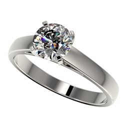 1.27 CTW Certified H-SI/I Quality Diamond Solitaire Engagement Ring 10K White Gold - REF-231W8H - 36