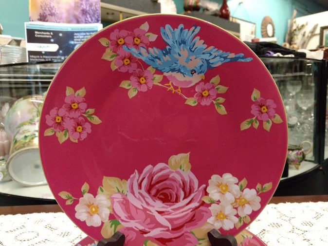 CHINA DISHES, SONGBIRD GARDEN BY ROSIE B. FARMER, DINNER PLATES, SALAD