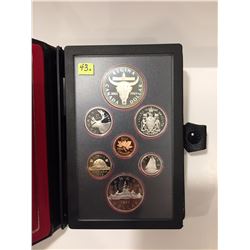 1982 Canada Proof Set - 7 Coins - Regina Silver One Dollar Coin