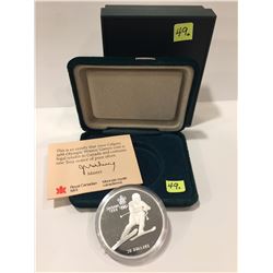 1985 Canada Twenty Dollar Silver Proof Coin - Calgary Olympics - 1988 Downhill Skiing