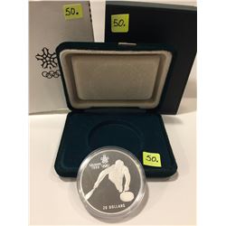 1987 Canada Twenty Dollar Silver Proof Coin - Calgary Olympics - 1988 Curling
