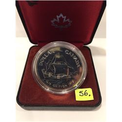 1979 Canada One Dollar Coin; BU (.375 Troy oz. Silver)
