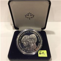 1983 Canada One Dollar Proof Coin; Prince/Princess of Wales