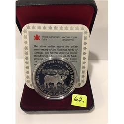 1985 Canada One Dollar Proof Coin; National Parks (.375 Troy oz Silver)