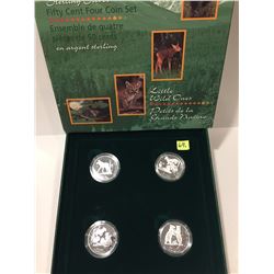 1996 Canada Sterling Silver Fifty Cent Set; 4 Coins; Little Wild Ones