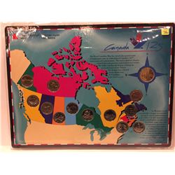 1992 Canada's 125 Anniversary of Confederation Quarters (12) & One Loonie