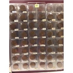 1920 - 2012 Uni-Safe Coin Album; Small Pennies; No Key Dates & pg. of Misc./Duplicates (129 Coins)