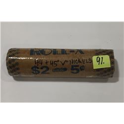 1944/45 Mixed Roll of Victory Nickels