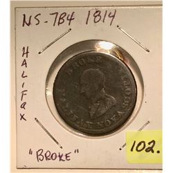 1814 Halifax, Nova Scotia Broke Token