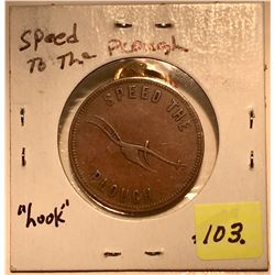 Success to the Fisheries, Speed the Plough Token