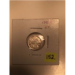 1881H Canada Silver Five Cent