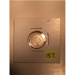 1891 Canada Silver Five Cent - OBV2