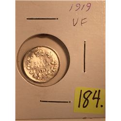 1919 Canada Silver Five Cent
