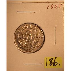 1925 Canada Five Cent * Key Date
