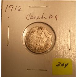1912 Canada Silver Ten Cent