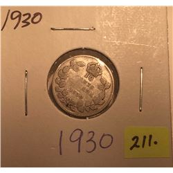 1930 Canada Silver Ten Cent