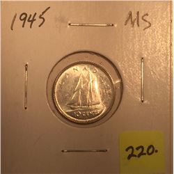 1945 Canada Silver Ten Cent