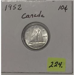 1952 Canada Silver Ten Cent