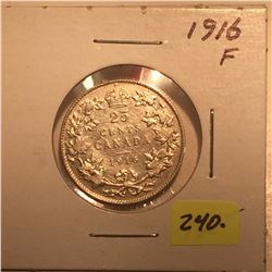 1916 Canada Silver Twenty-five Cent