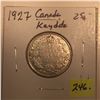 Image 1 : 1927 Canada Silver Twenty-five Cent *Key Date