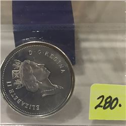 1997 Canada Silver Ultra Heavy Cameo Twenty-five Cent; ICCS Graded PF-67