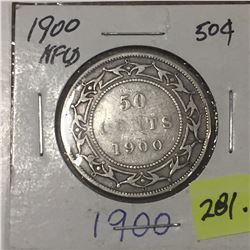 1900 NFLD Sterling Silver Fifty Cent