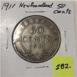 1911 NFLD Sterling Silver Fifty Cent