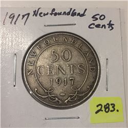 1917 NFLD Sterling Silver Fifty Cent