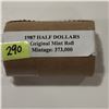Image 1 : 1987 Canada Original Mint Roll of Fifty Cent pcs.