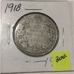 1918 Canada Sterling Silver Fifty Cent