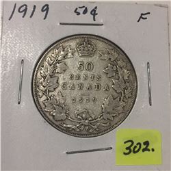1919 Canada Sterling Silver Fifty Cent