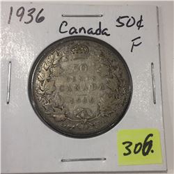 1936 Canada Silver Fifty Cent