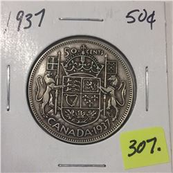 1937 Canada Silver Fifty Cent