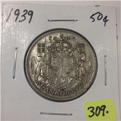 1939 Canada Silver Fifty Cent