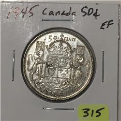 1945 Canada Silver Fifty Cent