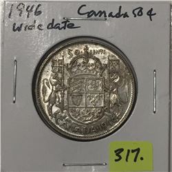 1946 Canada Silver Fifty Cent - Wide Date