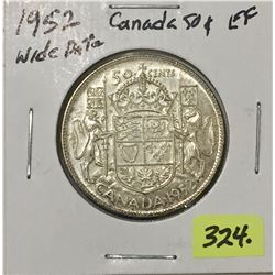 1952 Canada Silver Fifty Cent - Wide Date
