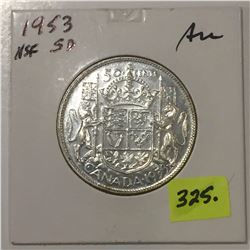1953 Canada Silver Fifty Cent - NSF SD