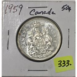 1959 Canada Silver Fifty Cent