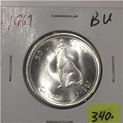 1967 Canada Silver Fifty Cent - Uncirc.