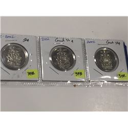 2002 Canada Fifty Cent pcs. (3) - Uncirc.