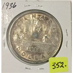 1936 Canada Silver Dollar