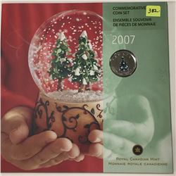 2007 RCM Christmas 7 Coin Set w/Coloured Christmas Tree Quarter