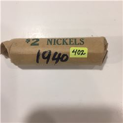 1 Roll of Canada 1940 Five Cents