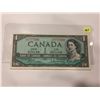 Image 1 : 1954 Bk of Canad One Dollar Bill; SN T/Z 7777000