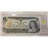 Image 1 : 1973 Bk of Canada One Dollar Bill; Radar Note; SN BFA4304034; Uncirc.