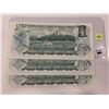 Image 2 : 3 - 1973 Bk of Canada One Dollar Bills; Consecutive; Crisp; Uncirc.