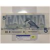 Image 1 : 1986 Canada Five Dollar Bill; SN FNX 4508327; Replacement Note