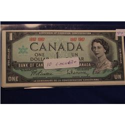 1967 Canada Centennial Dollar Bills (10); Uncirc.